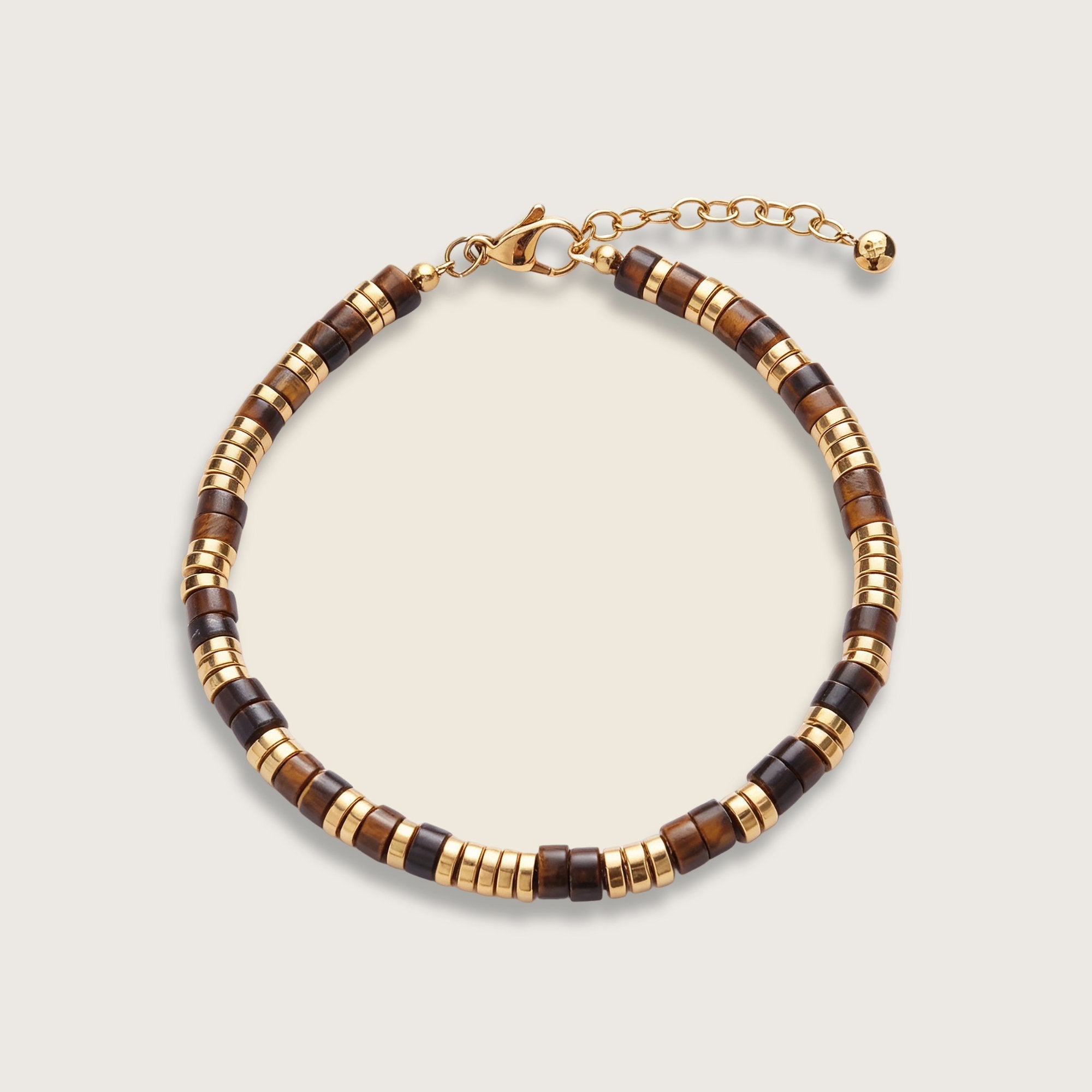 Gold Bahia Tigers Eye Beaded Bracelet