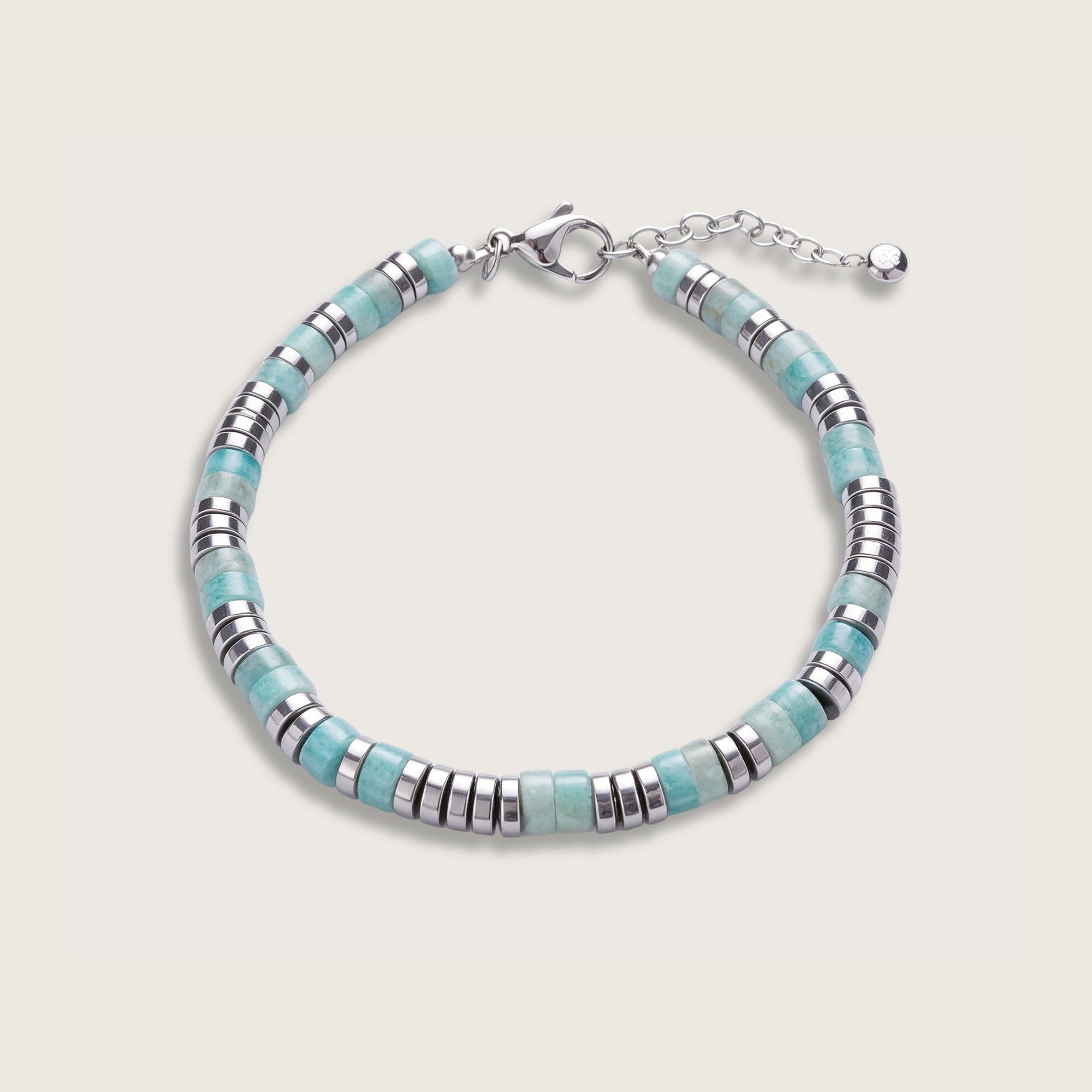 Silver Bahia Amazonite Beaded Bracelet