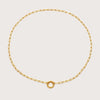 Gold Medium Paperclip Charm Necklace