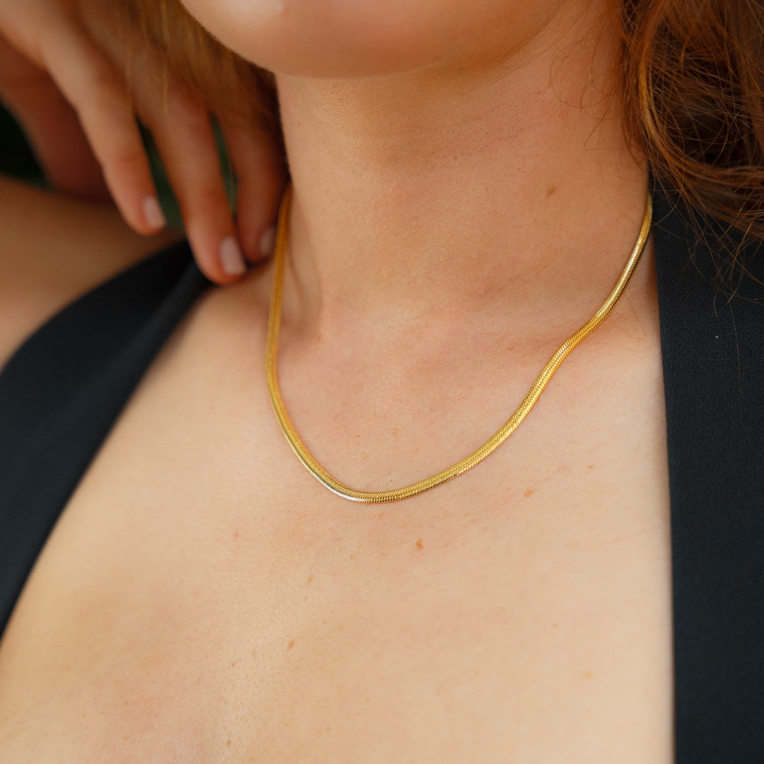 Gold Snake Chain Necklace