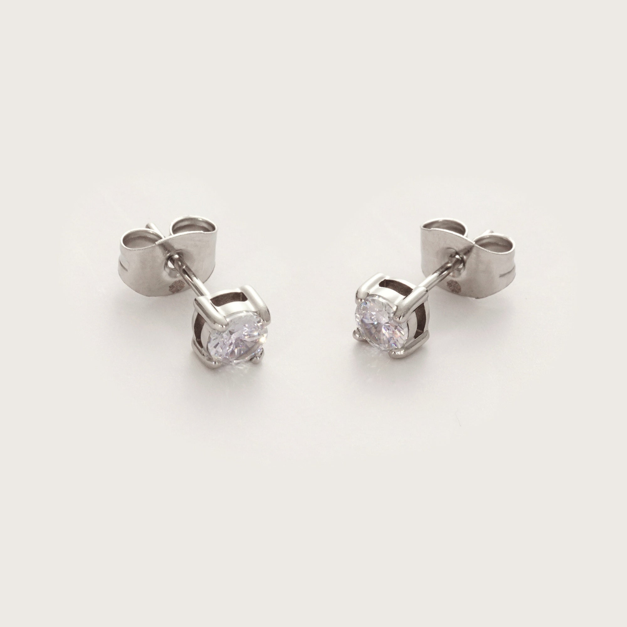 Silver Crystal Studs
