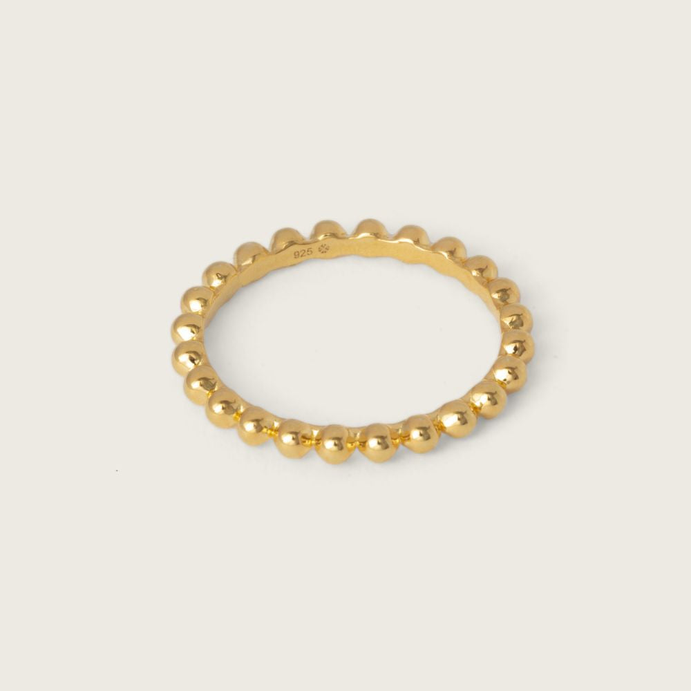 Gold Bobble Stacking Ring