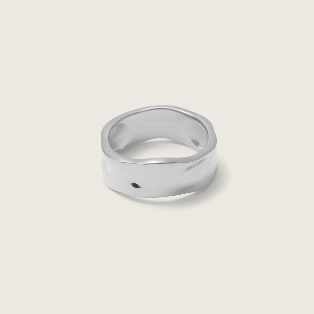 Silver Chunky Flux Band Ring