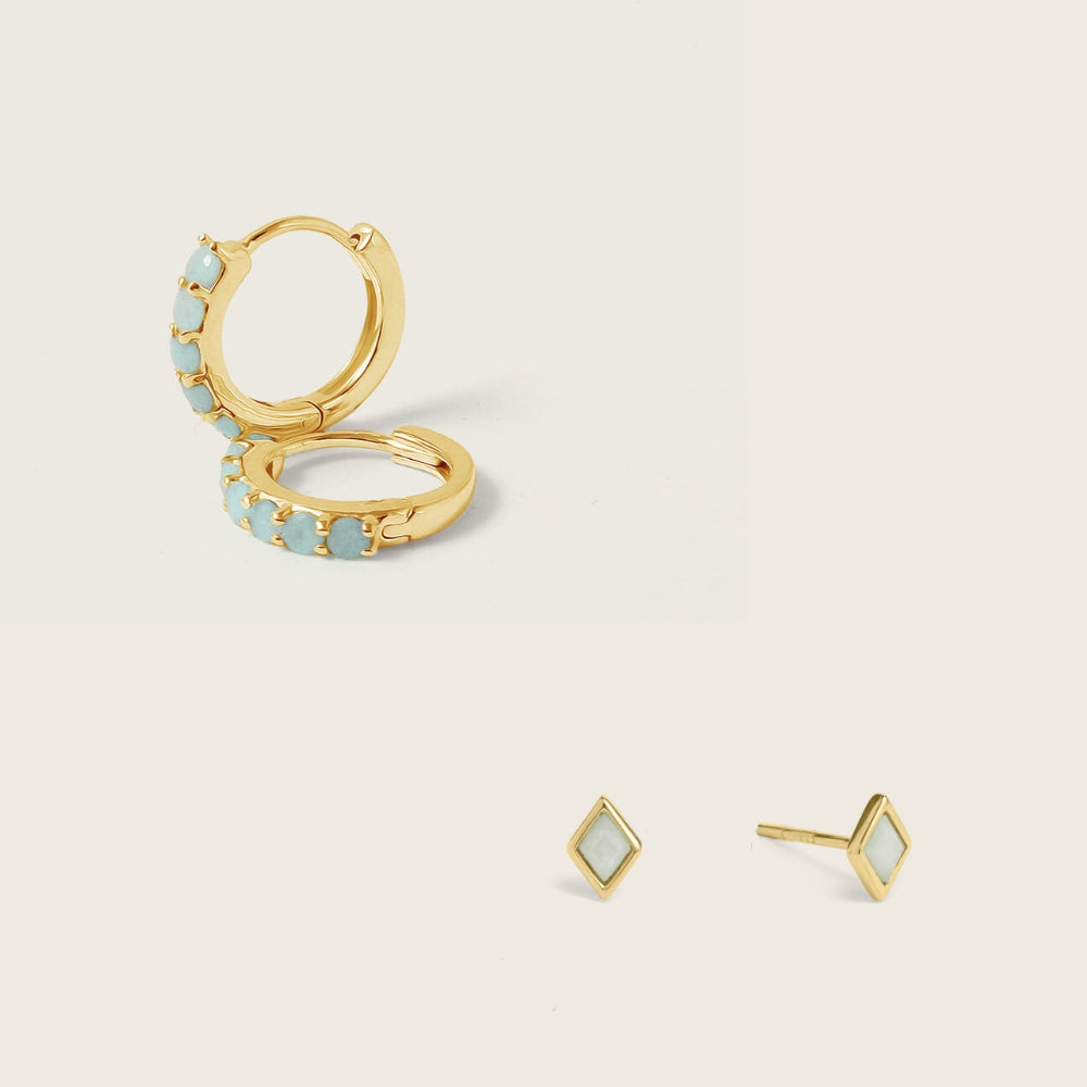 Gold Amazonite Stacking Set