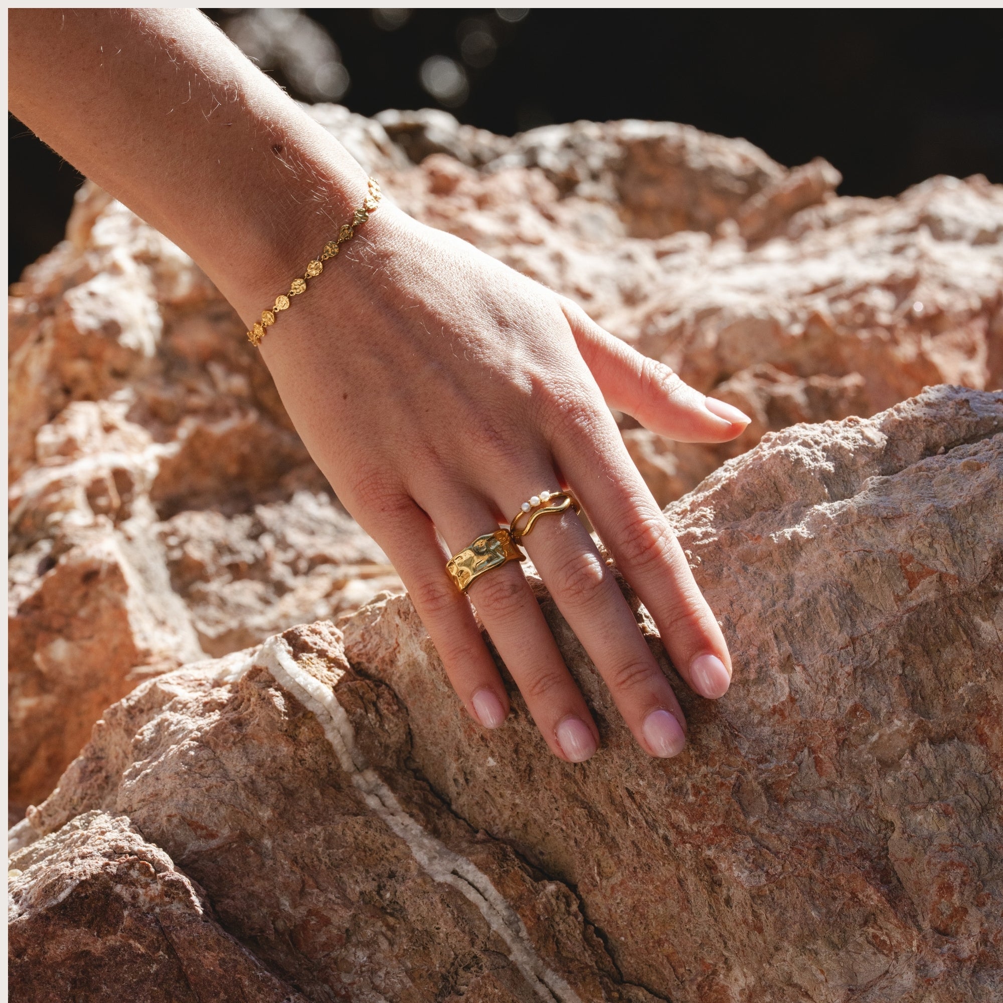 Gold Pearl Ring