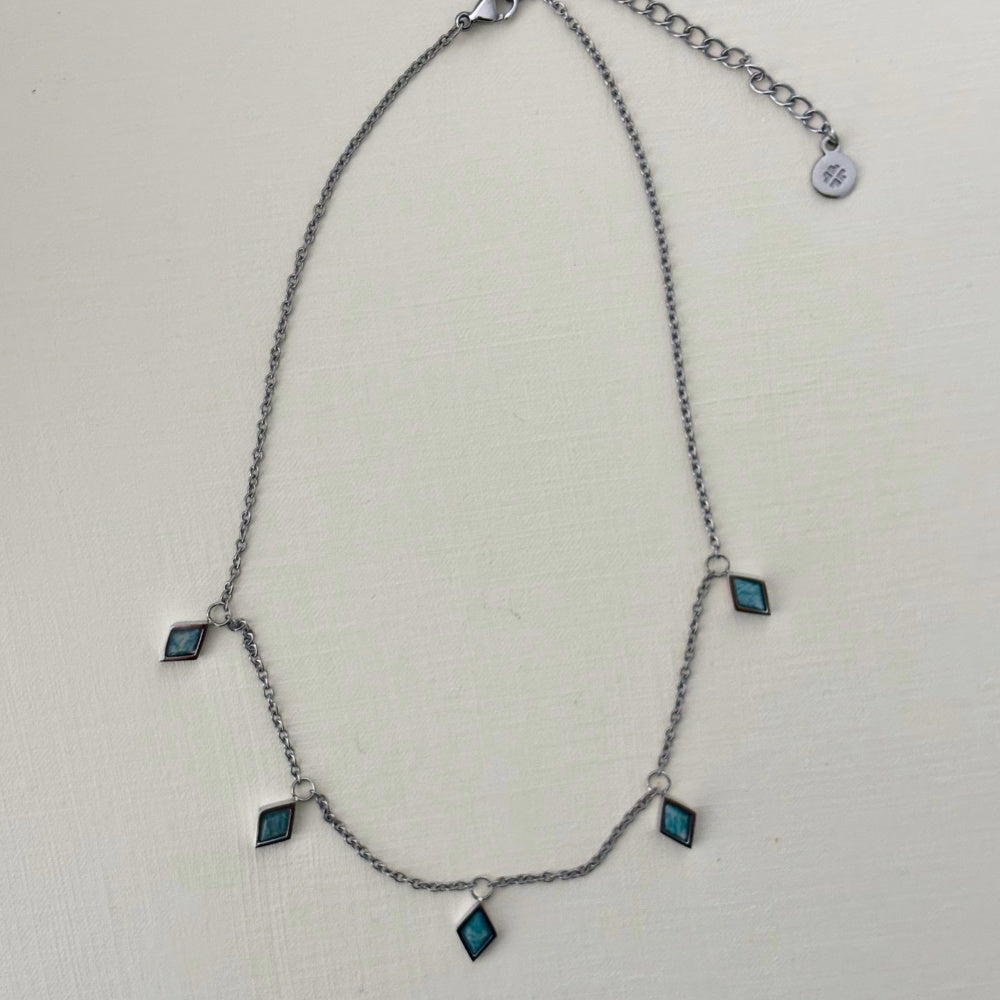 Sample Sale Silver Ethereal Amazonite Choker (Waterproof)