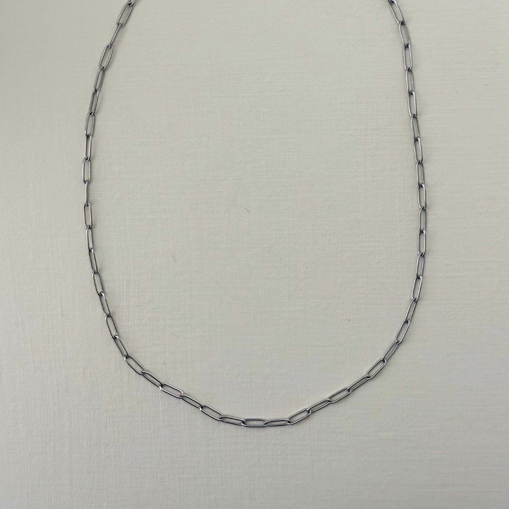 Sample Sale Silver Large Link Paperclip Necklace (Waterproof)