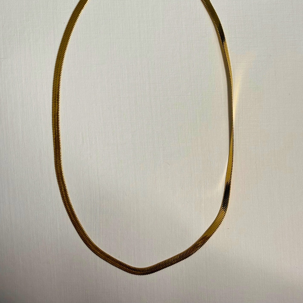 Sample Sale Gold Snake Chain Necklace (Waterproof)