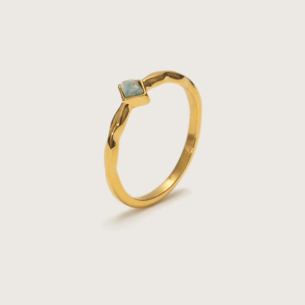 Gold Ethereal Amazonite Ring