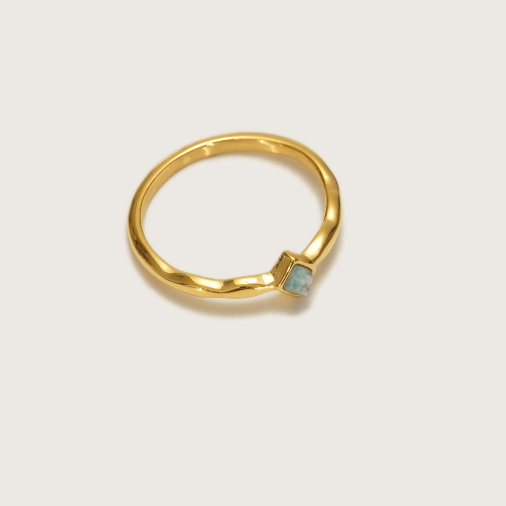 Gold Ethereal Amazonite Ring