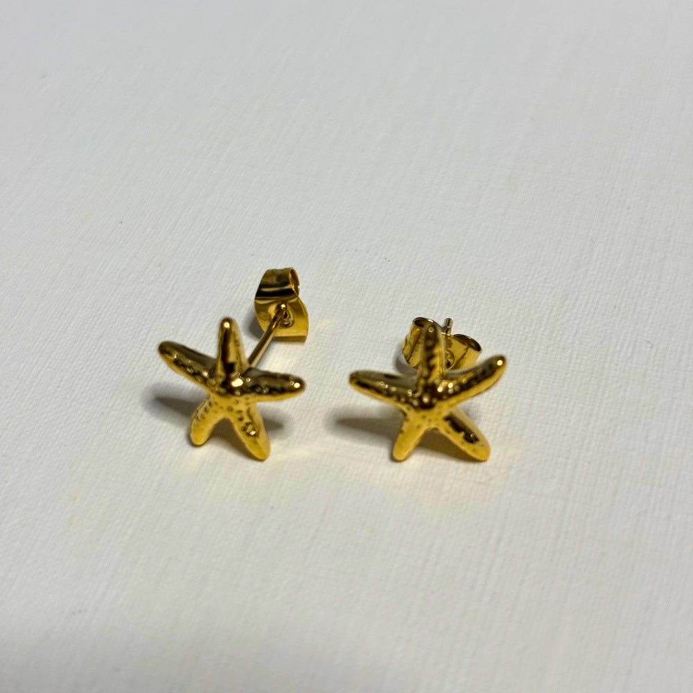 Sample Sale Gold Starfish Studs (Waterproof)