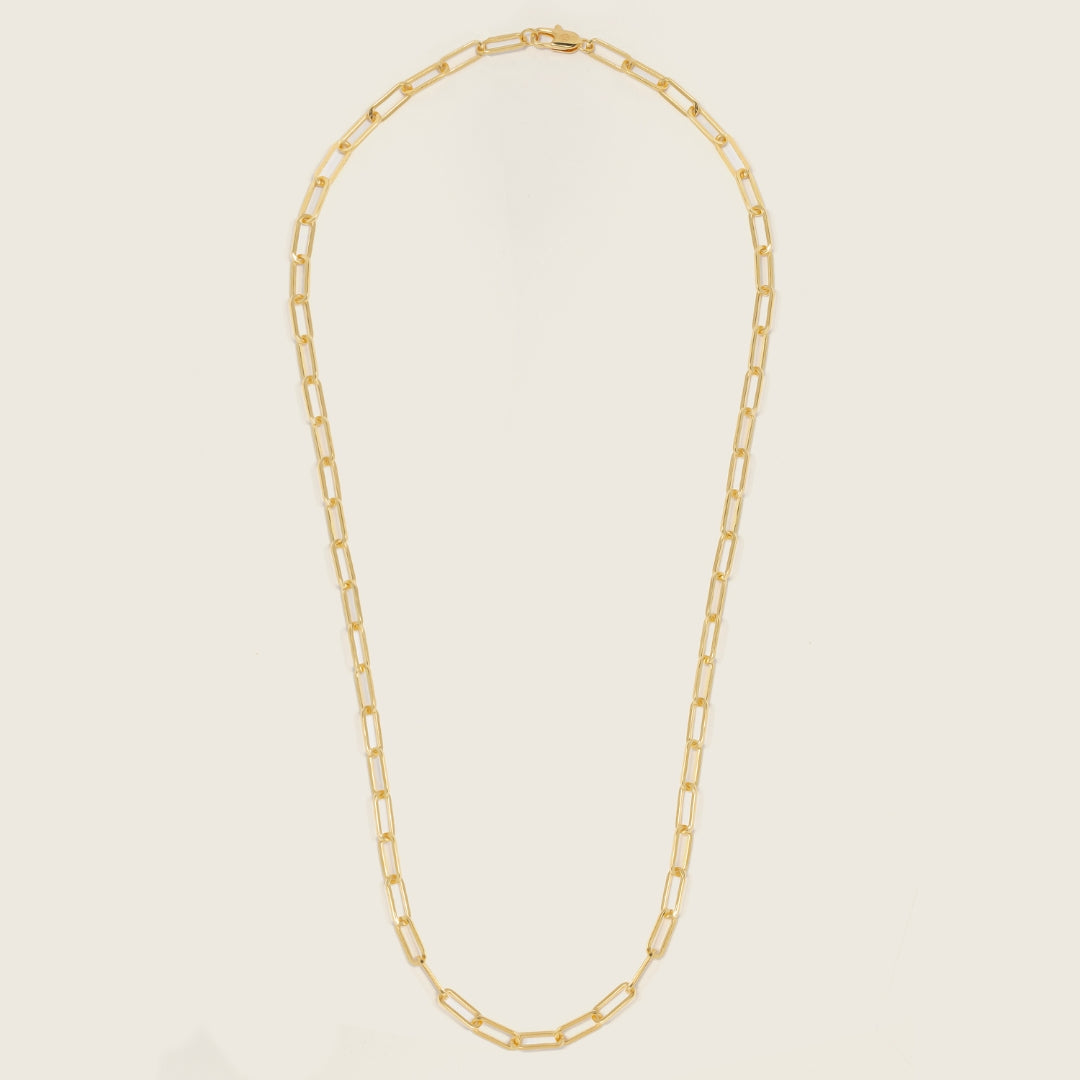 Gold Paperclip Chain Necklace