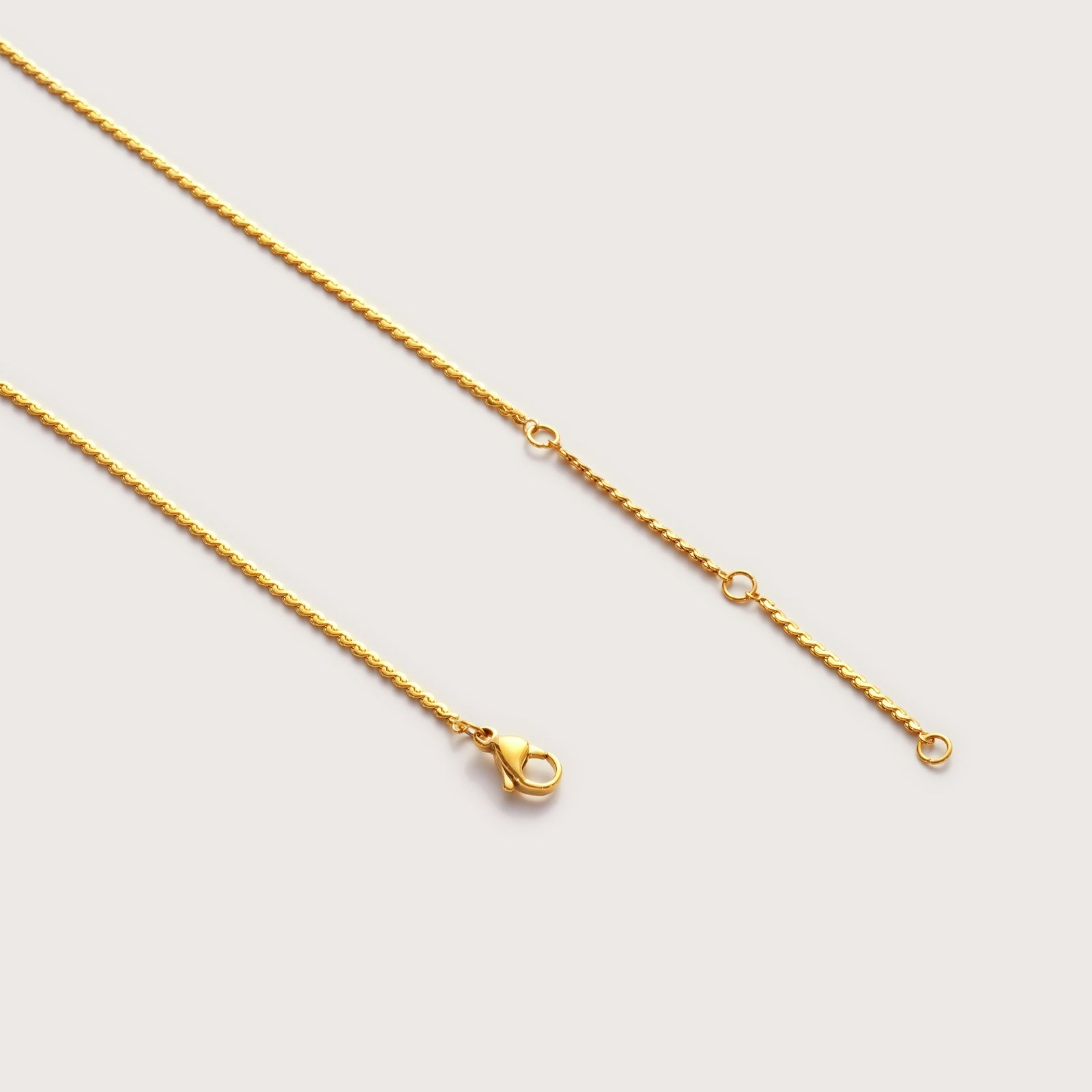 Gold Chain Necklace on model
