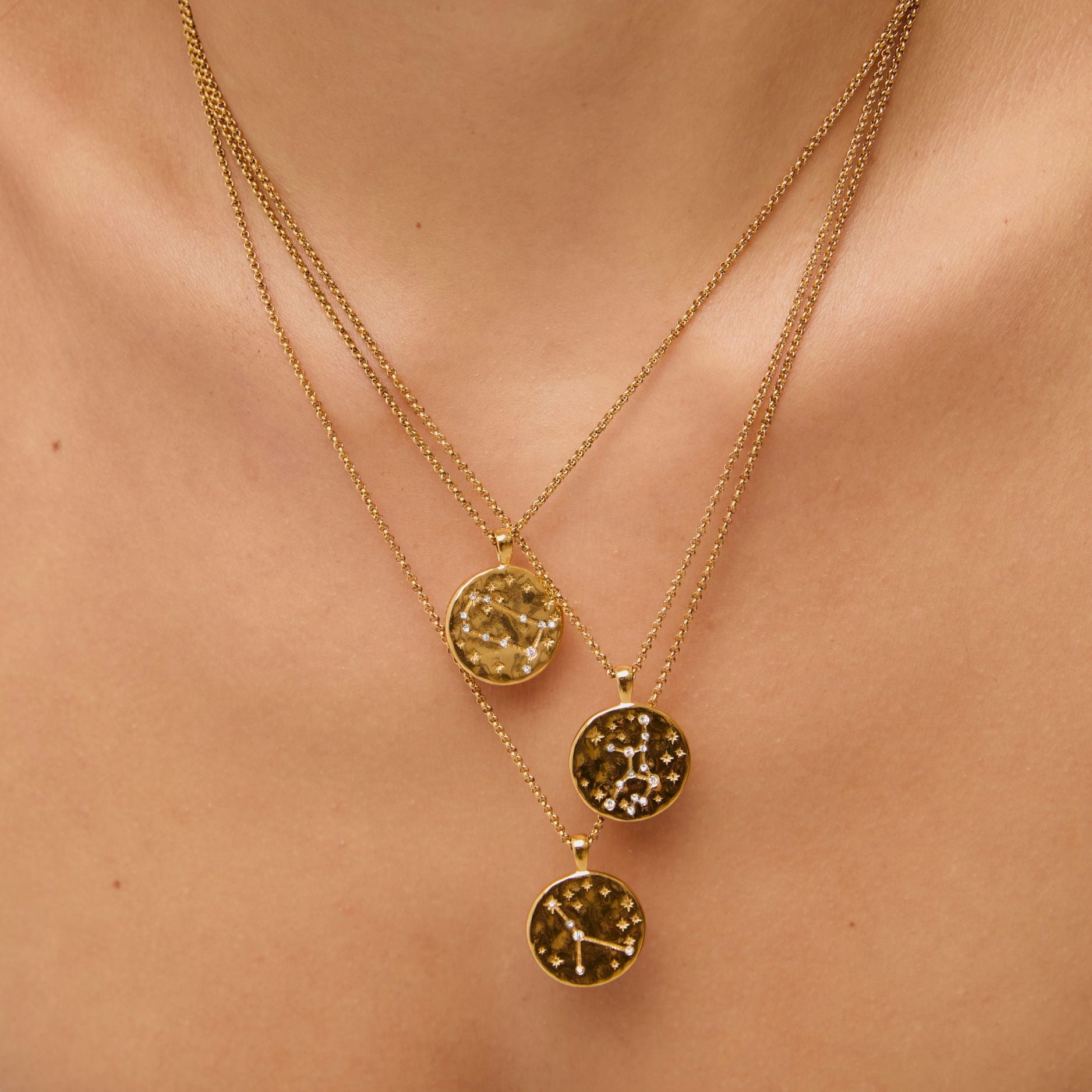 Gold Zodiac Pendant Necklace