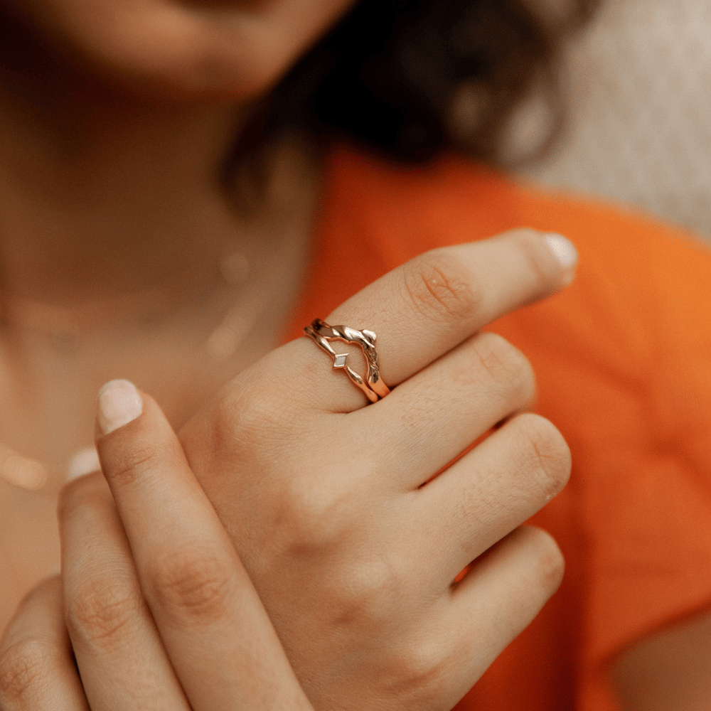 Gold Ethereal Amazonite Stacking Ring