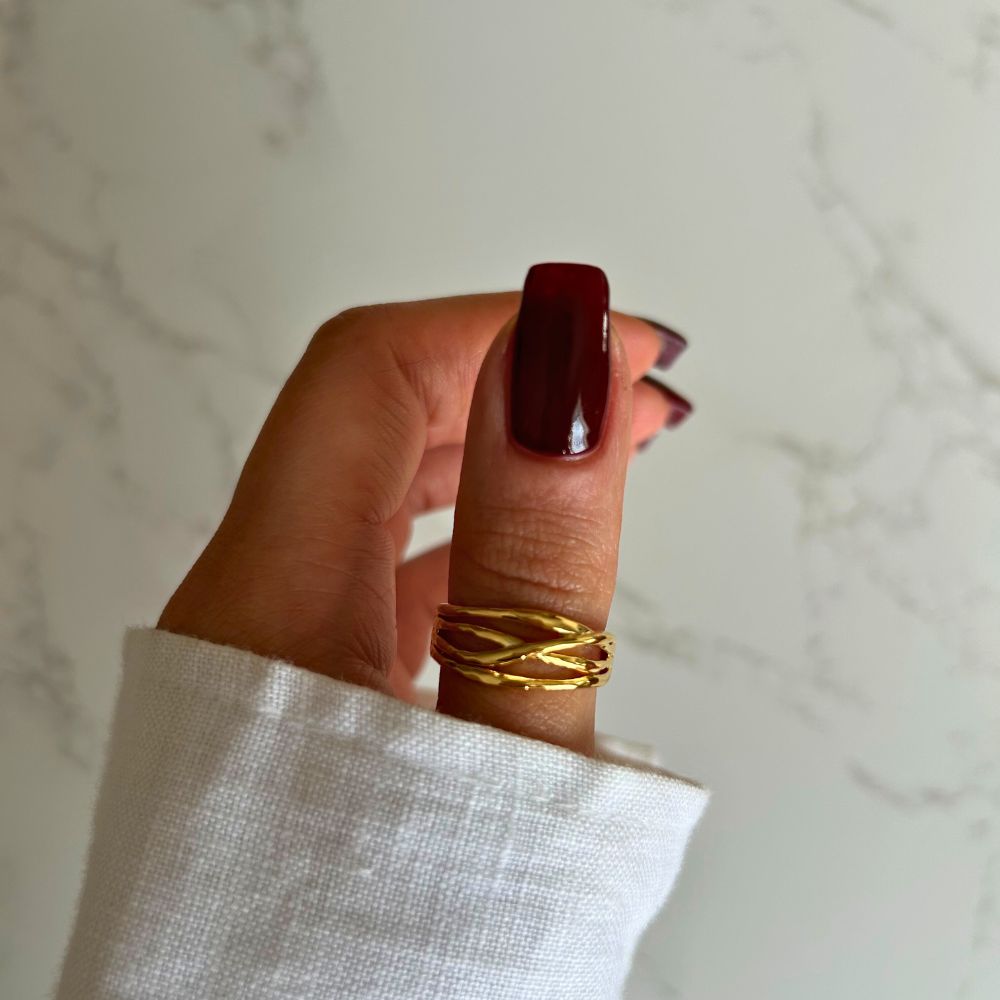 Gold Flow Band Ring