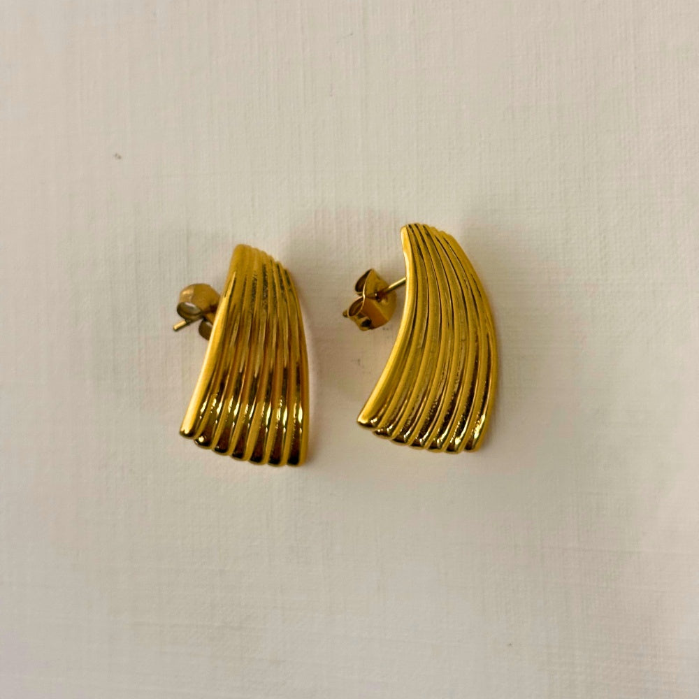 Sample Sale Gold Statement Wing Studs (Waterproof)