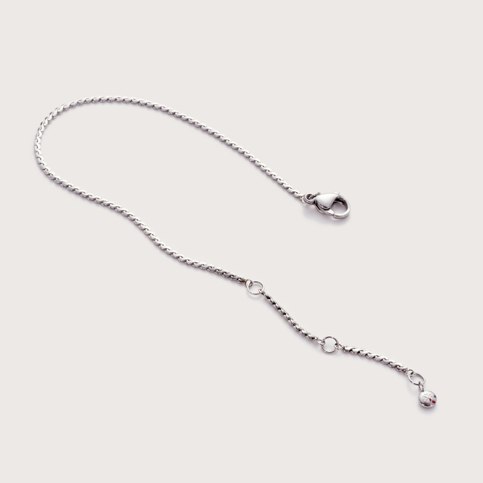 Silver Chain Bracelet on wrist