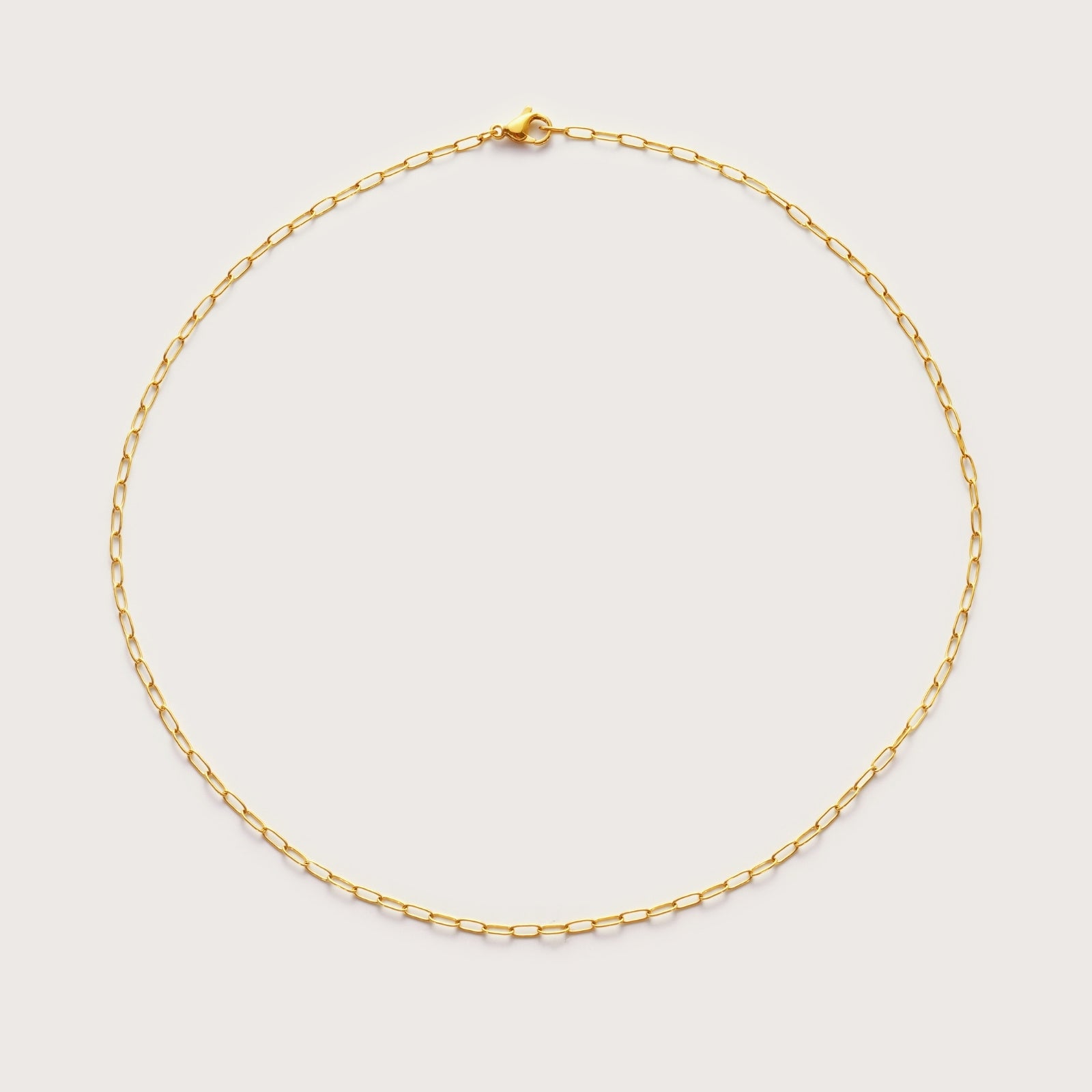 Gold Mini Paperclip Necklace – waterproof dainty gold paperclip chain necklace