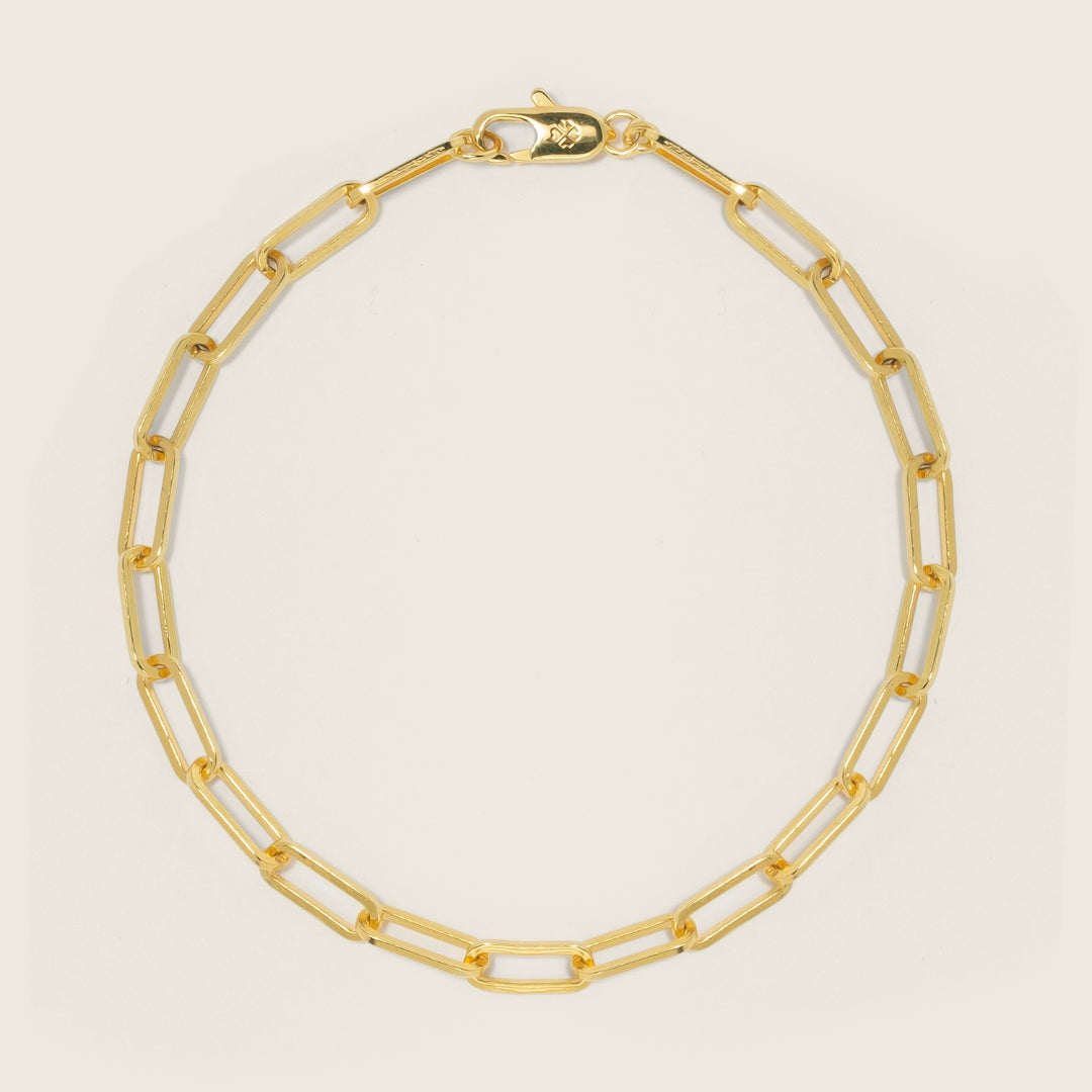 Gold Paperclip Chain Bracelet