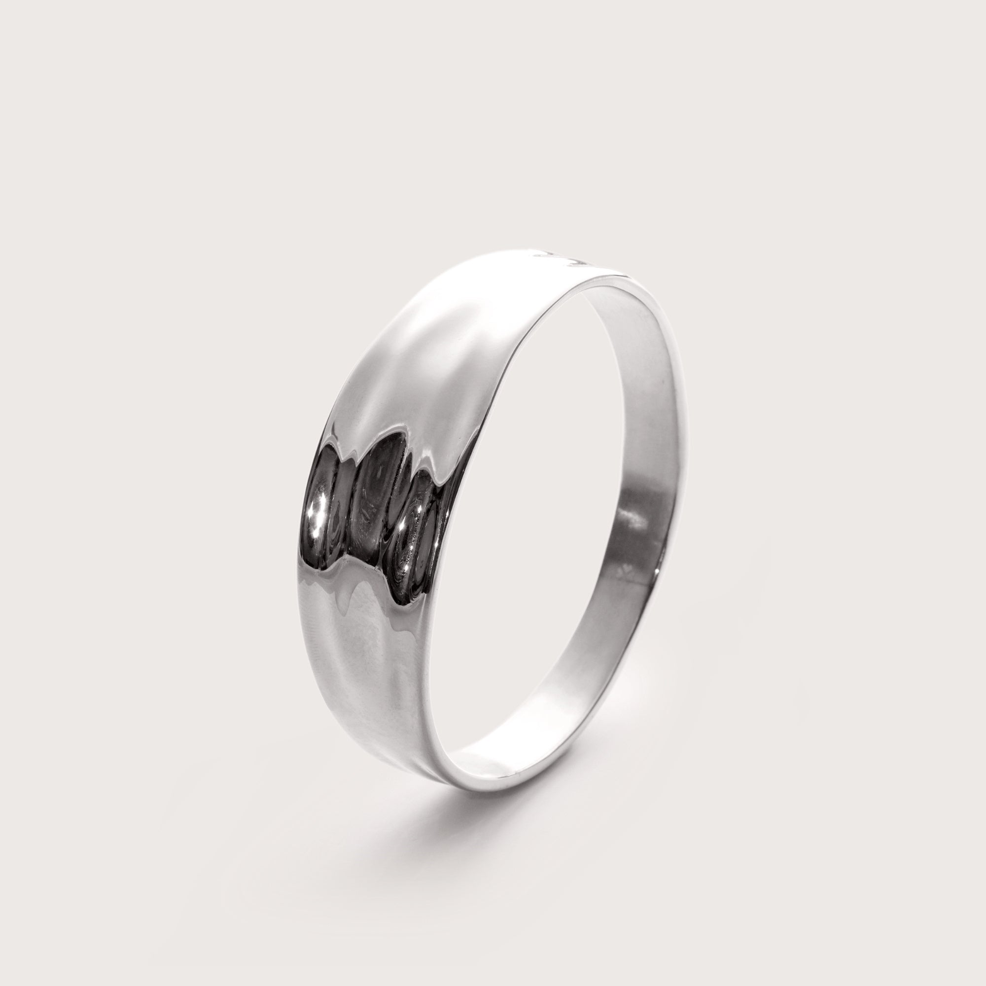 Silver Molten Statement Bangle