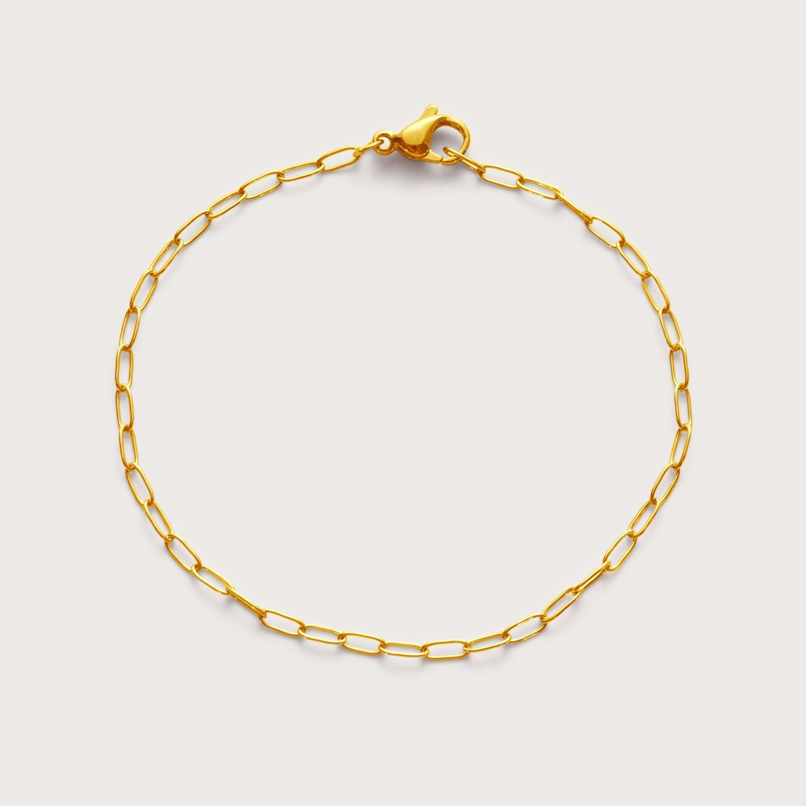 Gold Mini Paperclip Bracelet – waterproof dainty gold paperclip chain bracelet