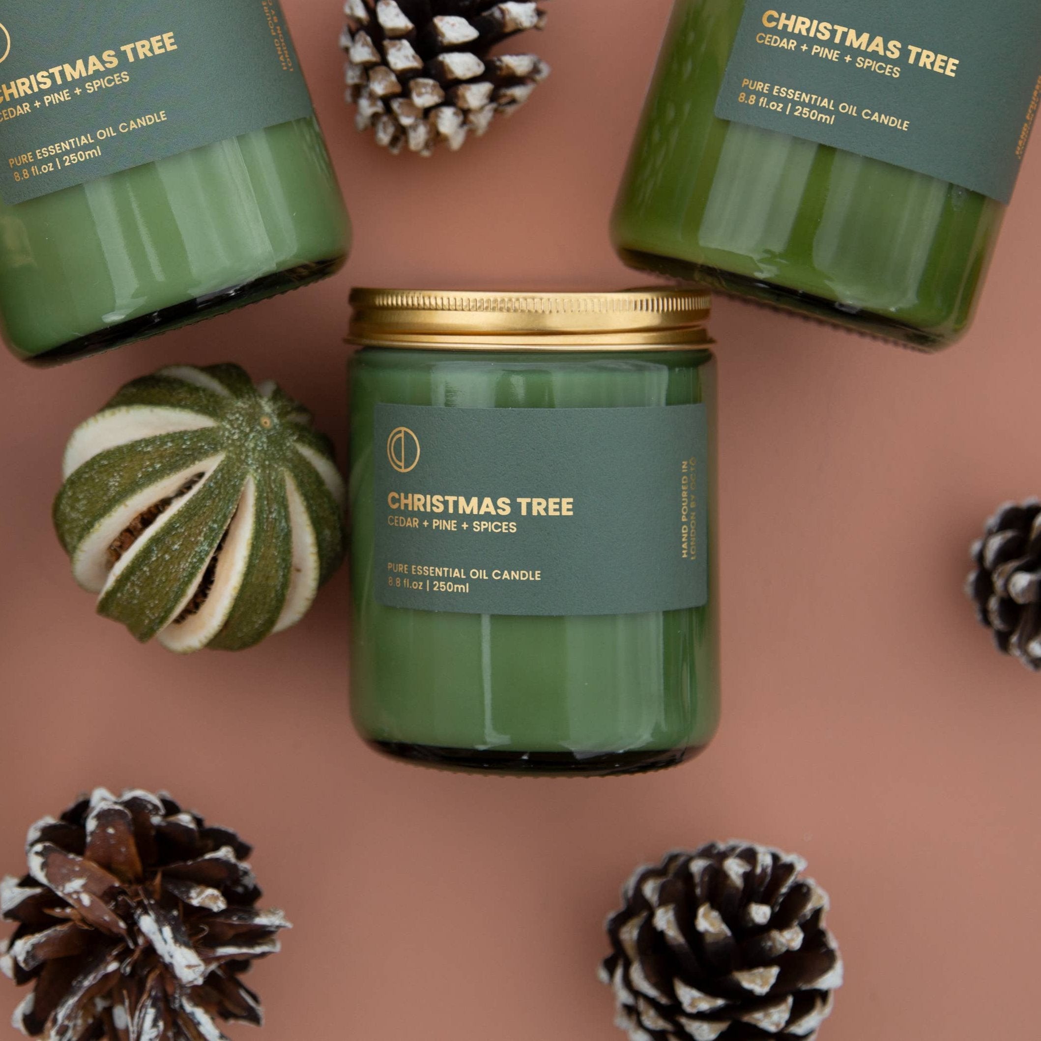 Christmas Tree 250ml Candle | Cedar + Pine + Spices