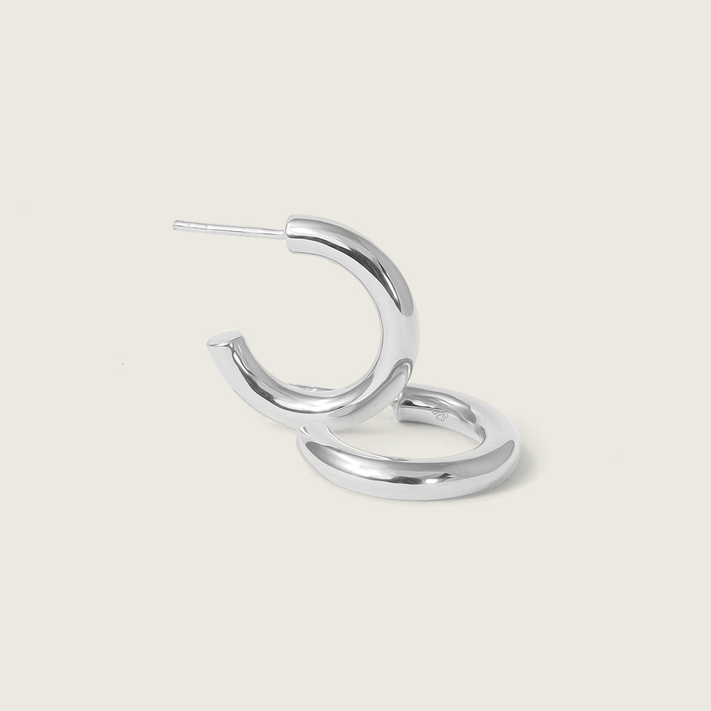 Silver Minimal Hoops