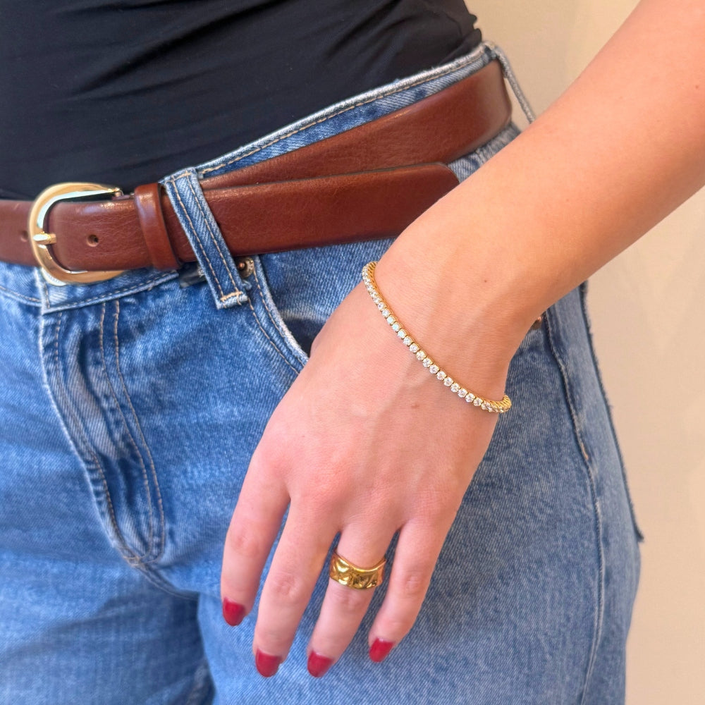 Gold Tennis Bracelet