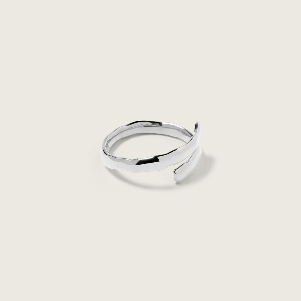 Silver Flux Adjustable Wrap Ring