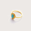 Gold Amazonite Ridged Ring