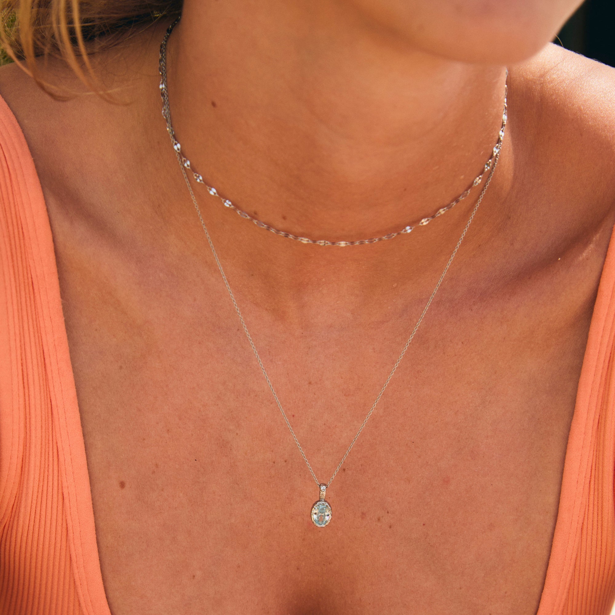 Silver Mirror Chain Choker