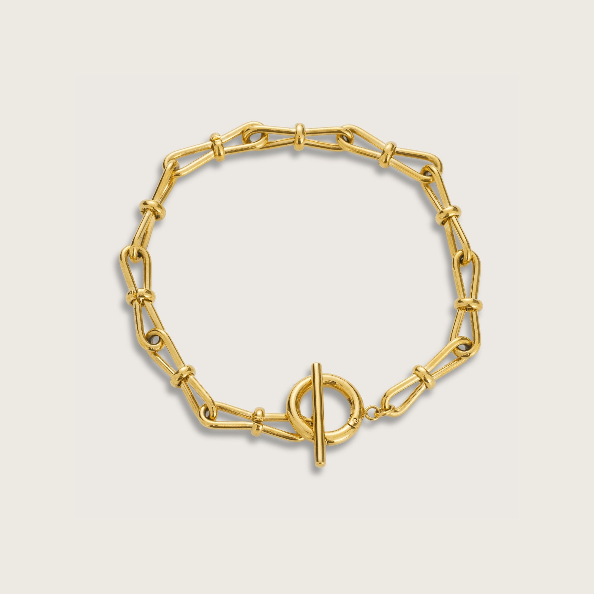 Gold Chunky Knot Chain Bracelet