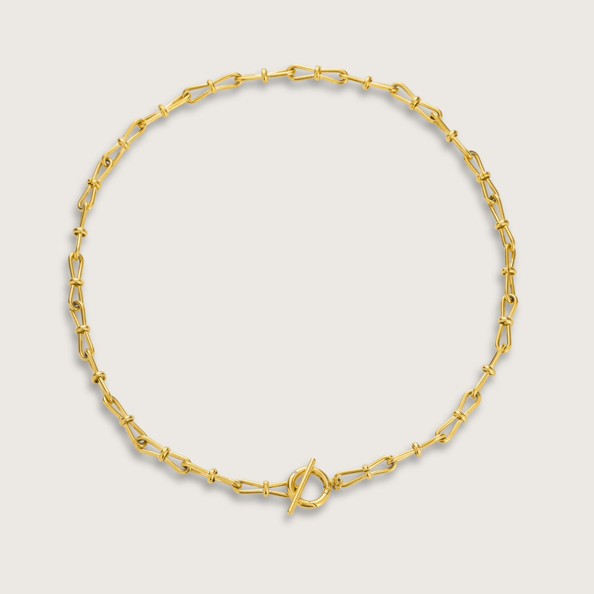 Gold Chunky Knot Chain Necklace