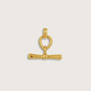 Gold T-Bar Necklace Charm
