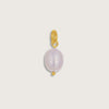 Gold Pearl Necklace Charm