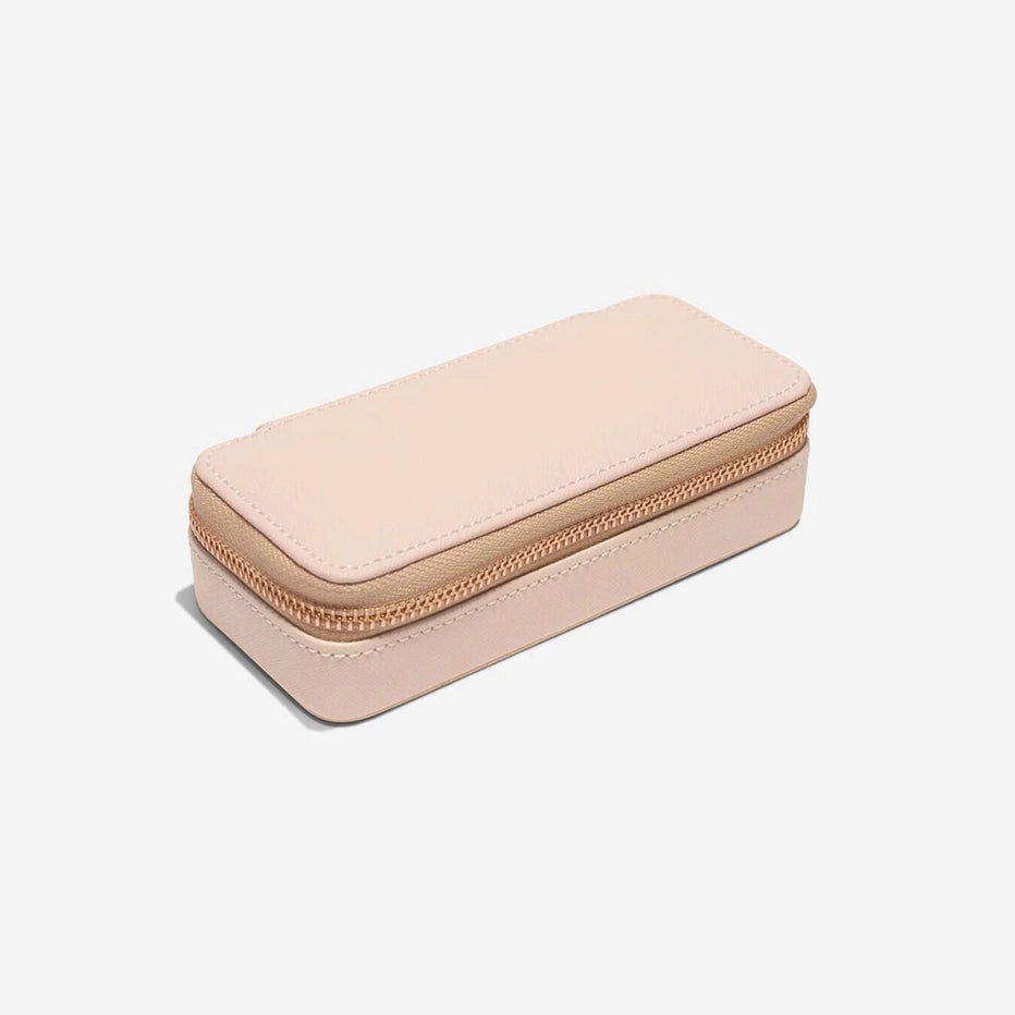 Blush Medium Zipped Travel Jewellery Box