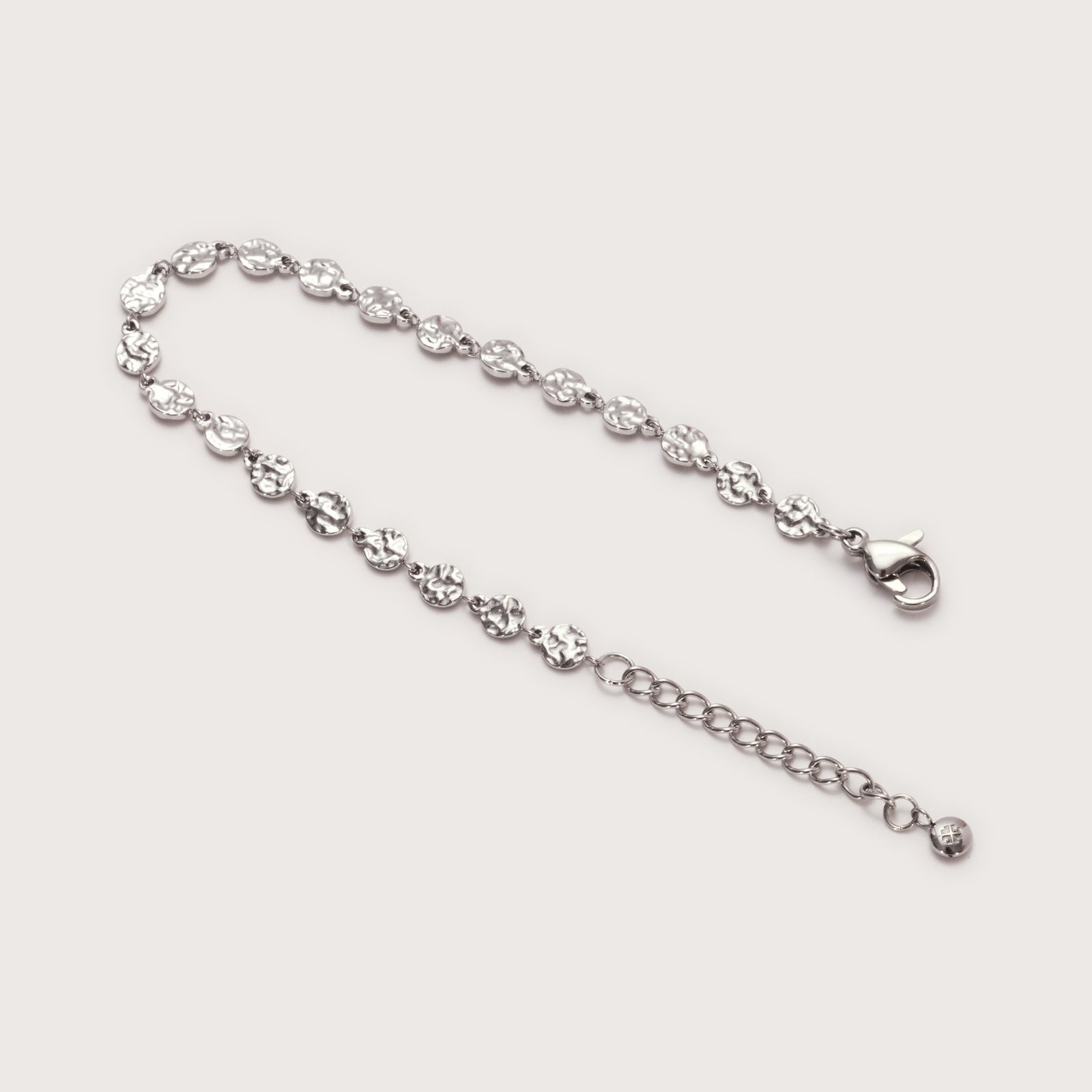Silver Balearic Chain Bracelet on wrist