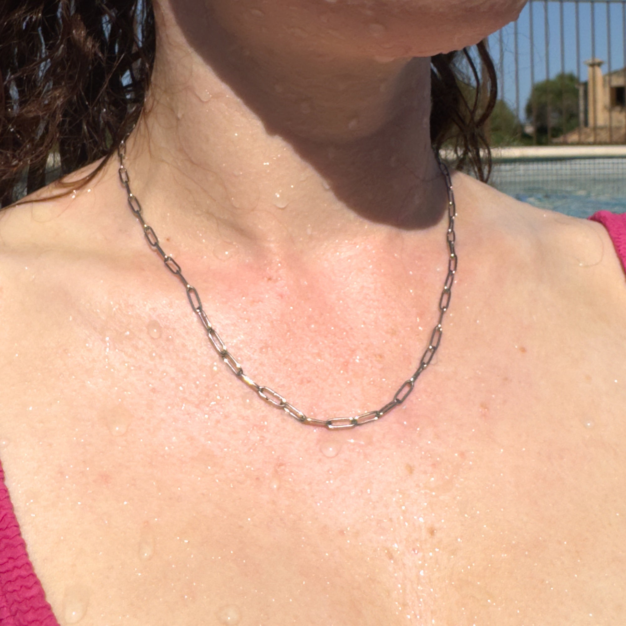Silver Paperclip Necklace