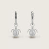 Silver Turtle Charm Huggies