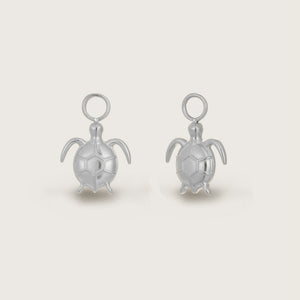 Silver Turtle Earring Charms