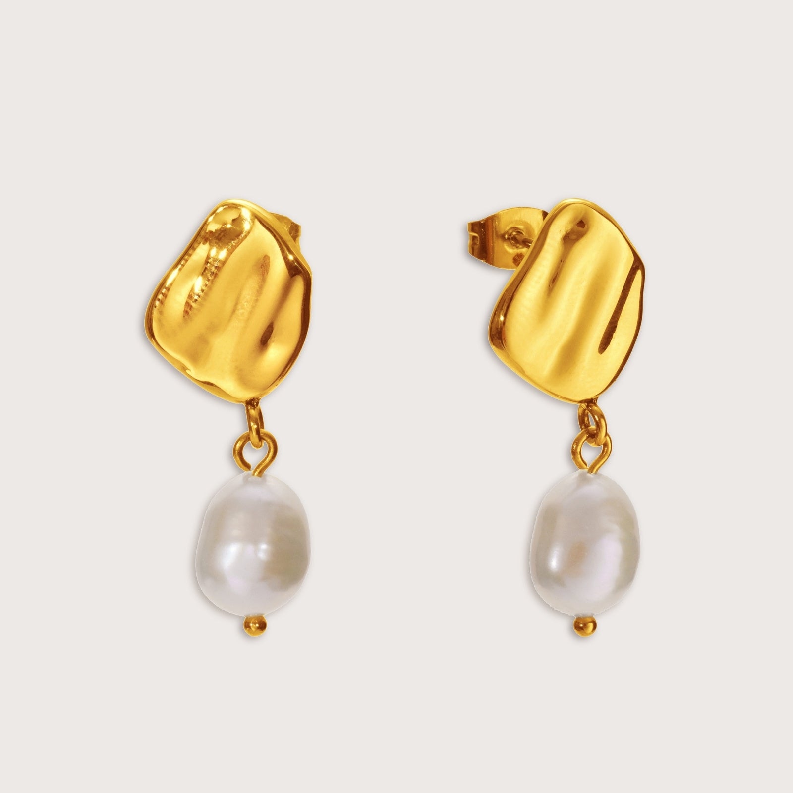Gold Balearic Pearl Studs - Pre-order