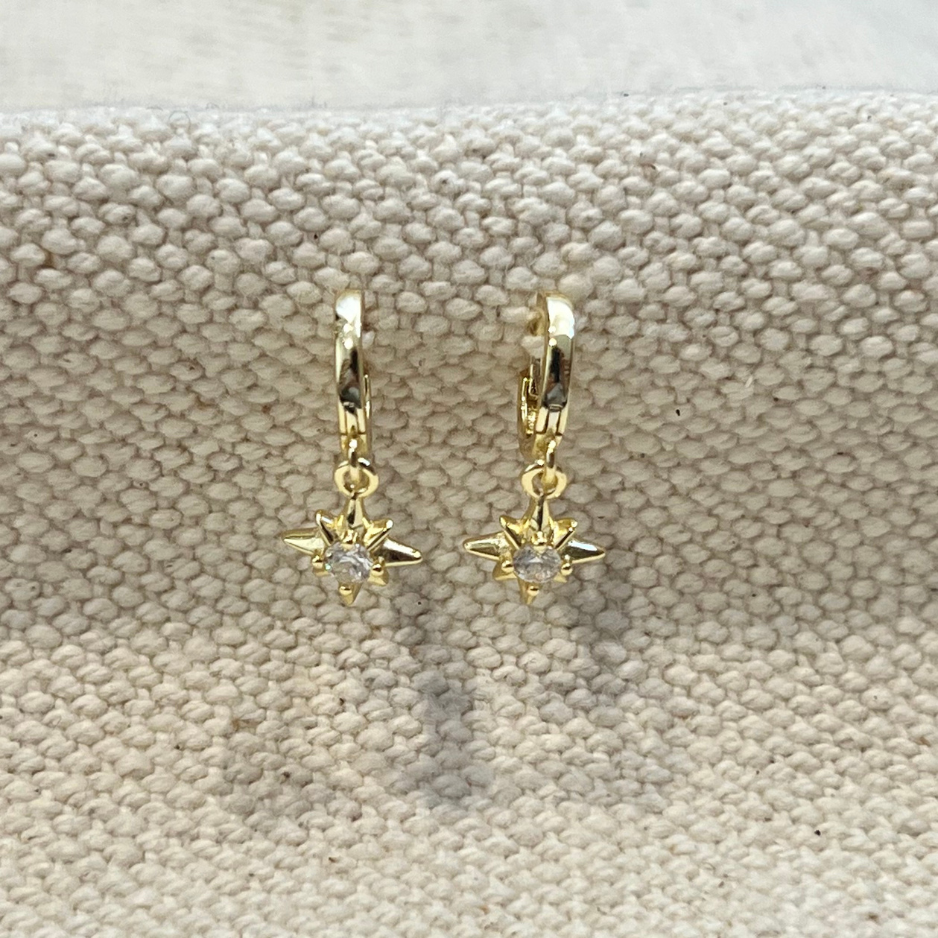 Sample - Gold Star Charm Huggies