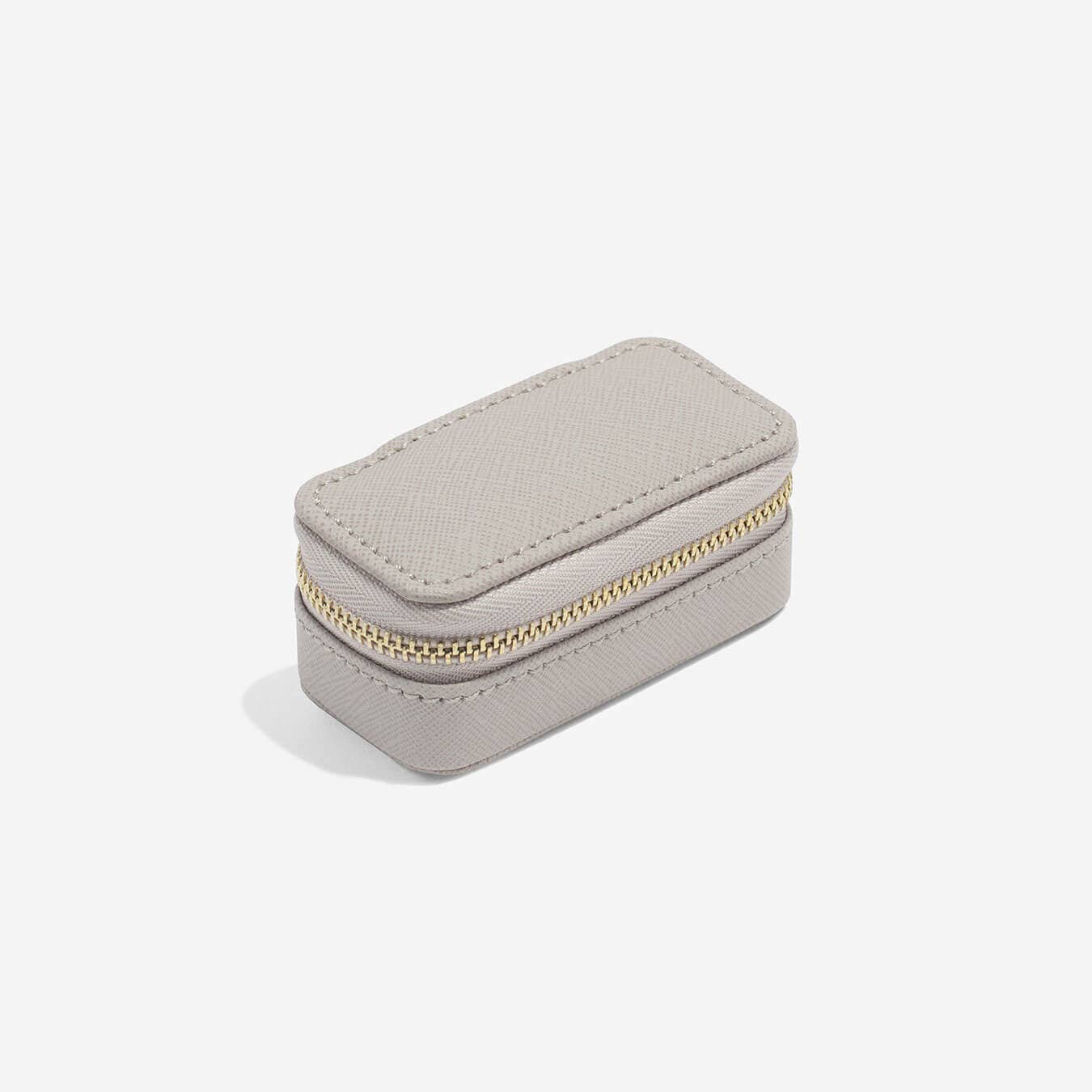 Taupe Petite Zipped Travel Jewellery Box