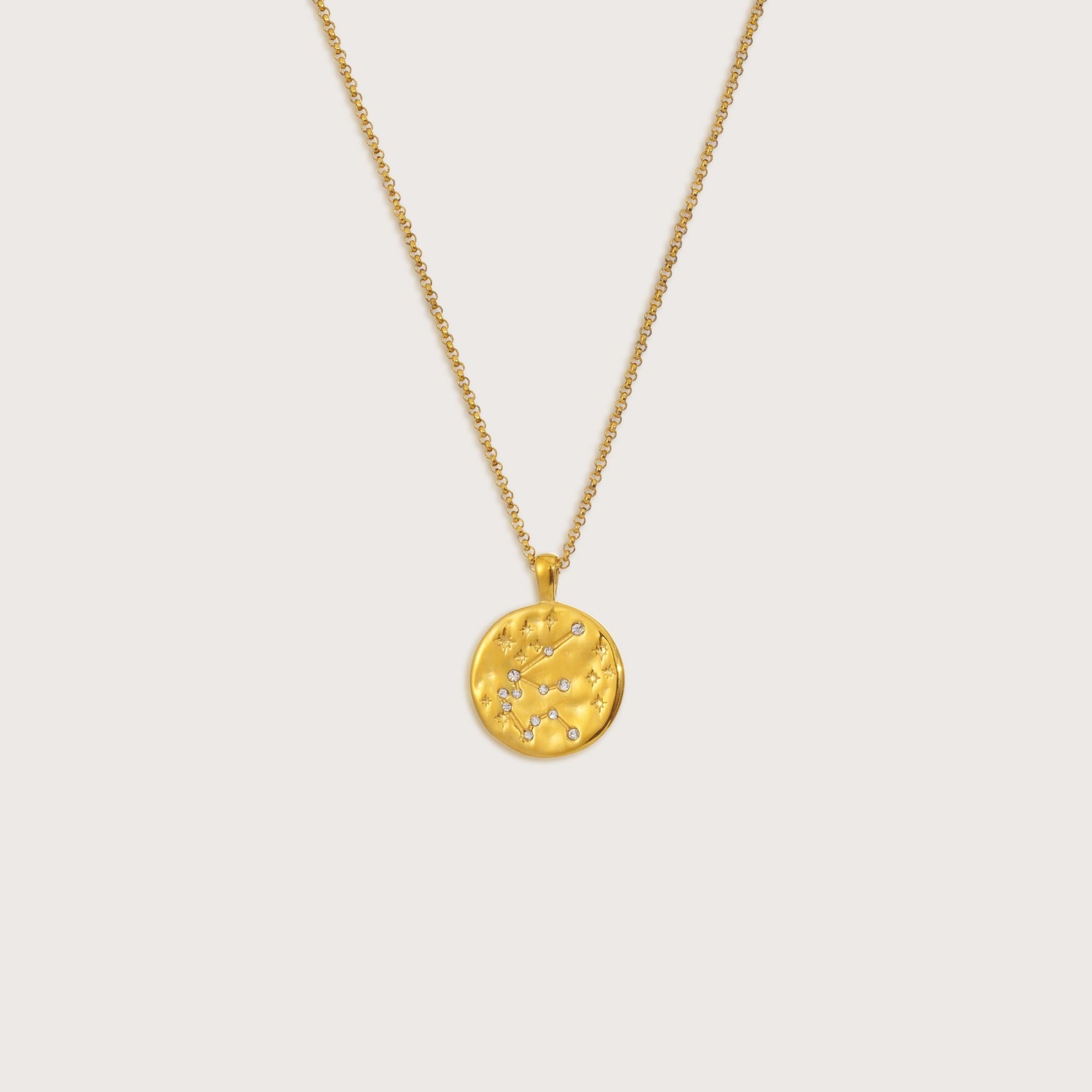 Gold Zodiac Pendant Necklace