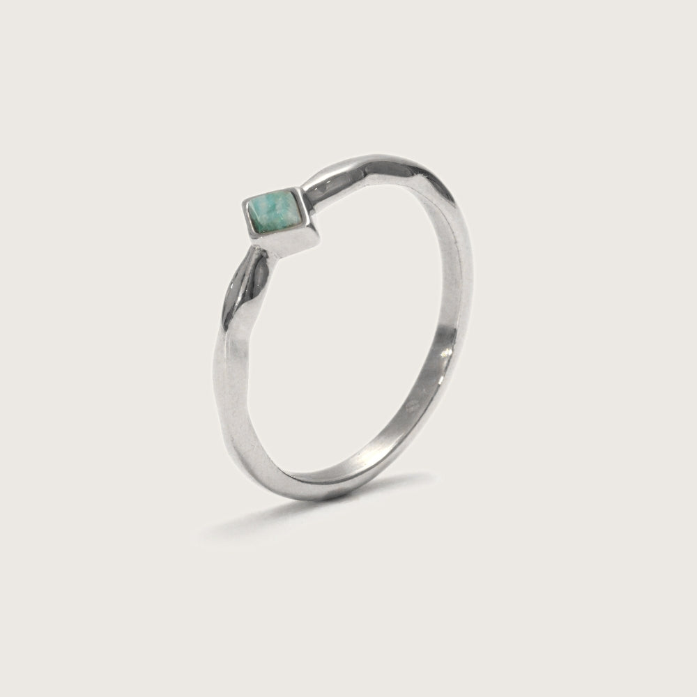 Silver Ethereal Amazonite Ring