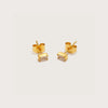 Gold Baguette Studs