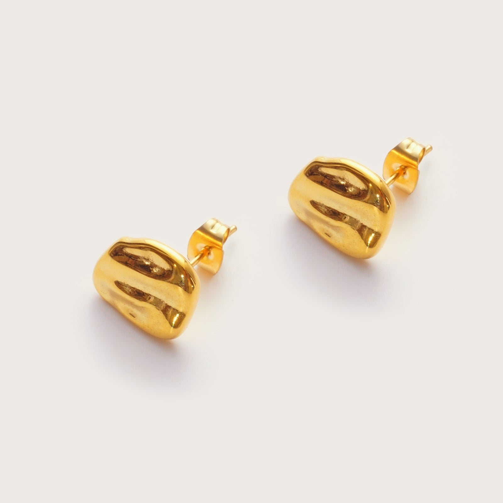 Gold Balearic Statement Studs detail