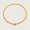 Gold Chunky Figaro T-Bar Choker Necklace