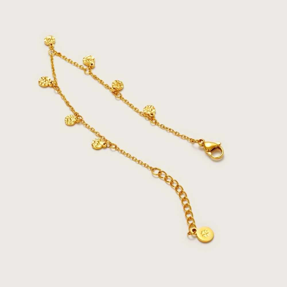 Gold Molten Coin Bracelet